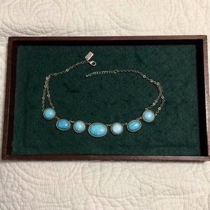 Silver and turquoise necklace